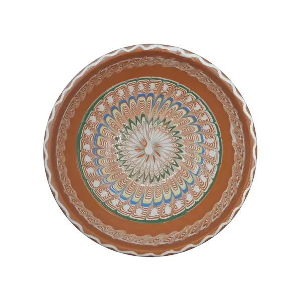 Bol Horezu autentic pictat manual | Ceramica traditionala romaneasca UNESCO (15–17 cm)