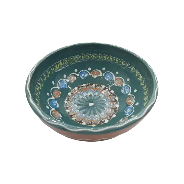 Bol Horezu autentic pictat manual | Ceramica traditionala romaneasca UNESCO (15–17 cm)
