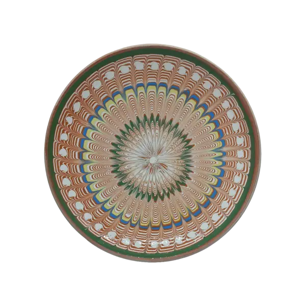 Farfurie Horezu autentica lucrata si decorata manual | Ceramica traditionala romaneasca UNESCO (16–19 cm)