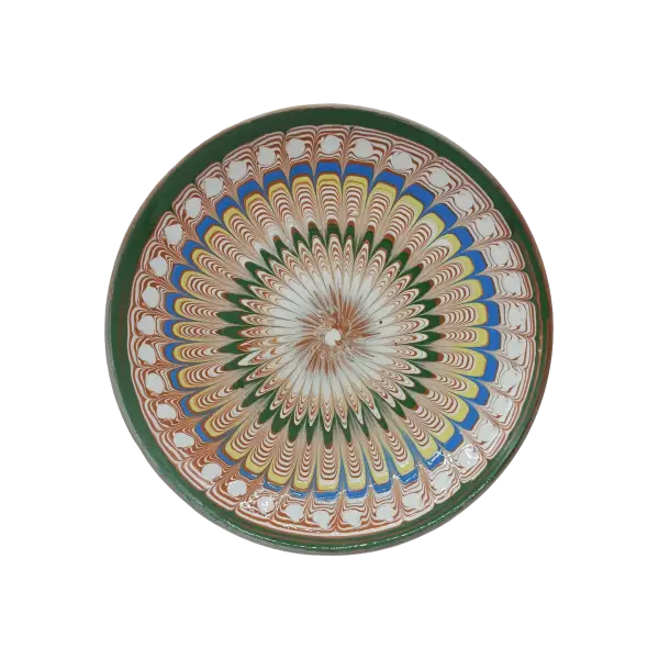 Farfurie din ceramica de Horezu lucrata manual | traditional autentic UNESCO (13–15 cm)