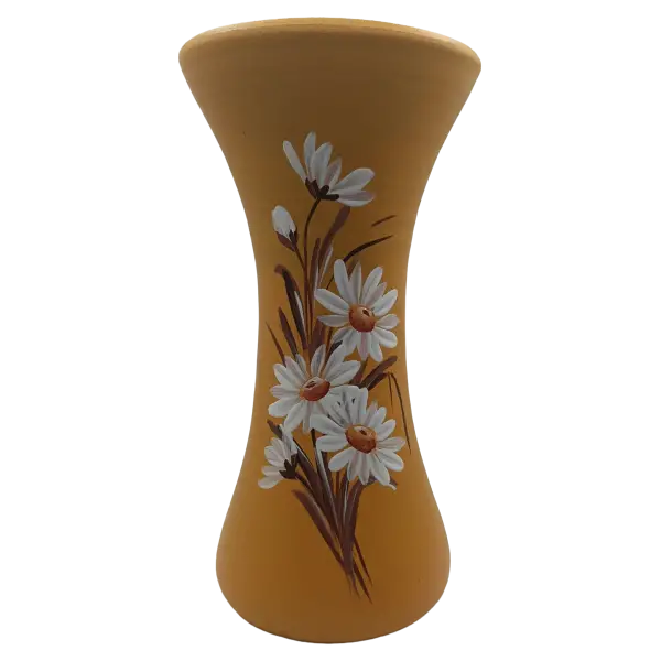 Vaza din ceramica | decor floral traditional autentic UNESCO (21 cm)