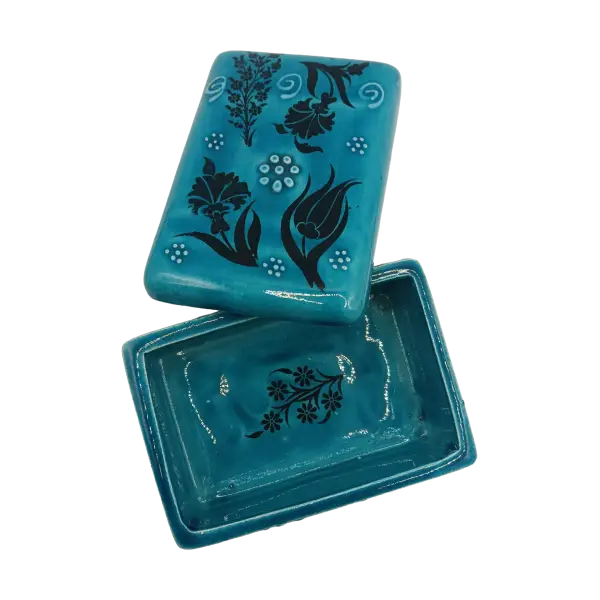 Bomboniera din ceramica cu capac | cutie depozitare dulciuri, bijuterii sau accesorii