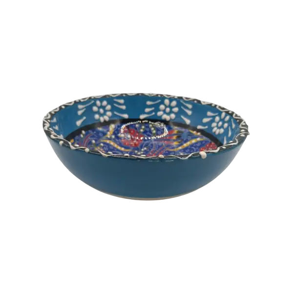 Castron ceramic 15 cm albastru | bol servire decorativ din ceramica