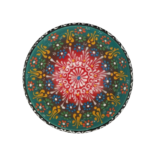 Castron ceramic 16 cm model traditional albastru | bol ceramica