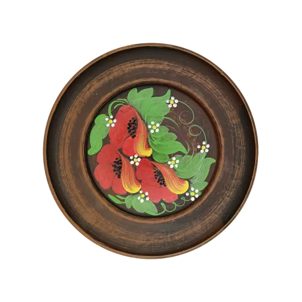 Farfurie ceramica 22 cm model floral traditional | farfurie decorativa rustica eleganta