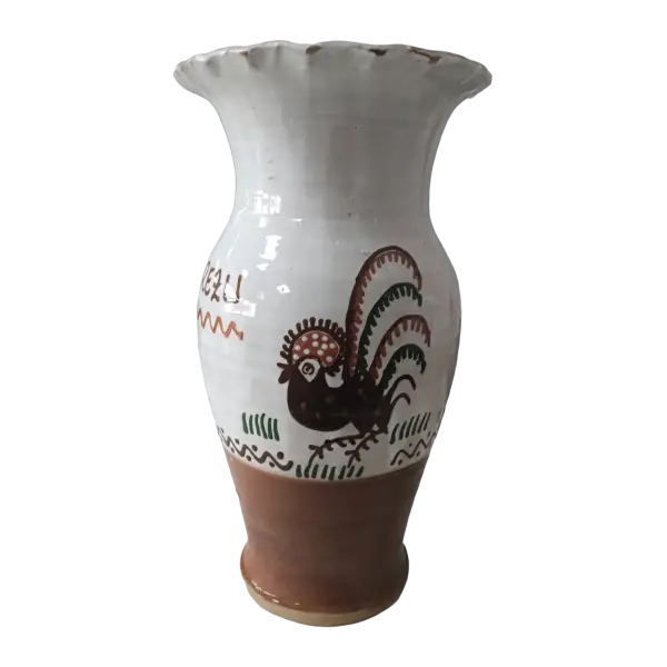 Vaza din ceramica de Horezu lucrata manual | model cocos traditional (30 cm)