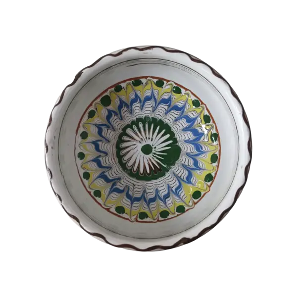Bol Horezu autentic pictat manual | Ceramica traditionala romaneasca UNESCO (10 cm)