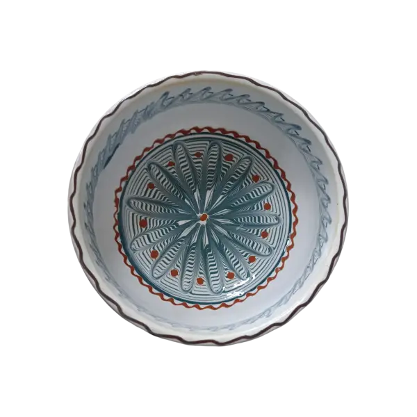 Bol din ceramica de Horezu lucrat manual | model traditional (17 cm)