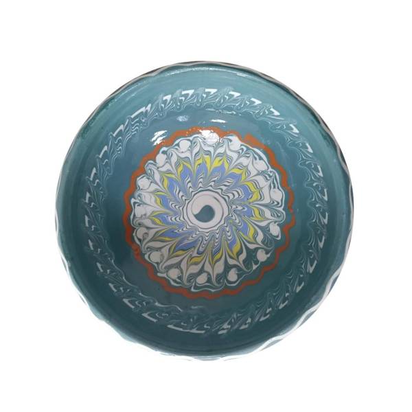 Bol din ceramica de Horezu lucrat manual | model traditional (14 cm)