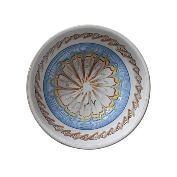 Bol din ceramica de Horezu lucrat manual | model traditional (14 cm)