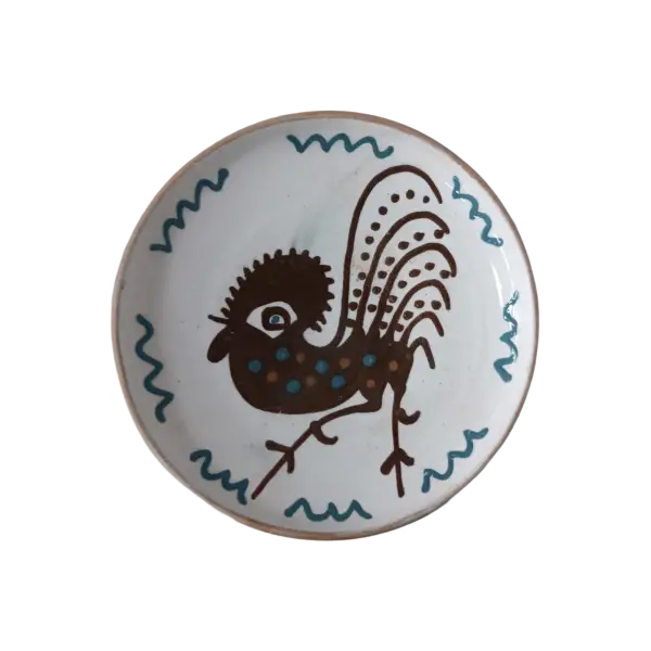 Farfurie Horezu autentica pictata manual | Ceramica traditionala romaneasca UNESCO (10 cm)