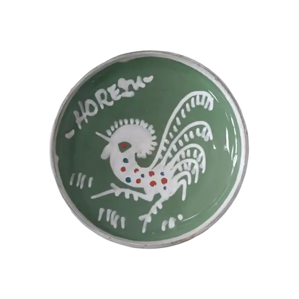Farfurie Horezu autentica pictata manual | Ceramica traditionala romaneasca UNESCO (10 cm)