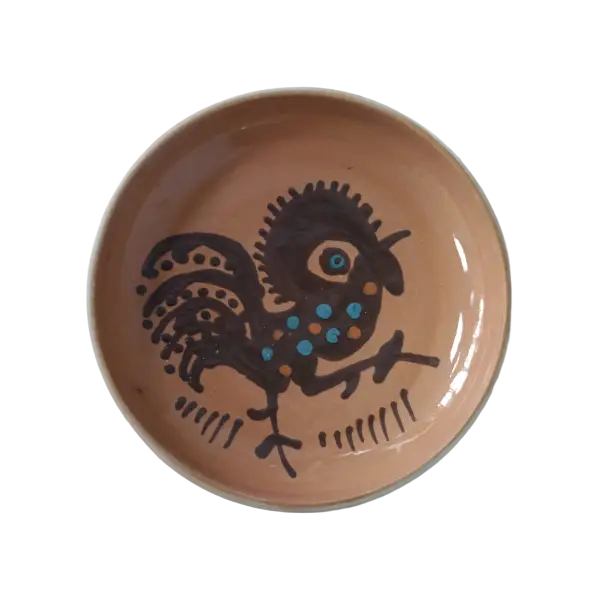 Farfurie Horezu autentica pictata manual | Ceramica traditionala romaneasca UNESCO (10 cm)