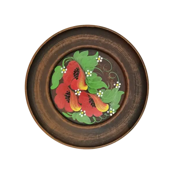 Farfurie ceramica 22 cm model floral | farfurie decorativa rustica eleganta