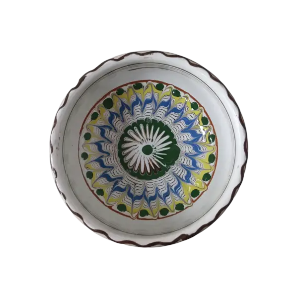 Bol Horezu autentic pictat manual | Ceramica traditionala romaneasca UNESCO (10 cm)