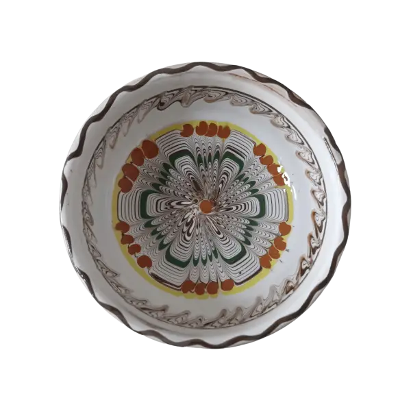 Bol Horezu autentic pictat manual | Ceramica traditionala romaneasca UNESCO (10 cm)