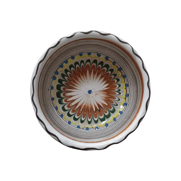 Bol Horezu autentic pictat manual | Ceramica traditionala romaneasca UNESCO (10 cm)