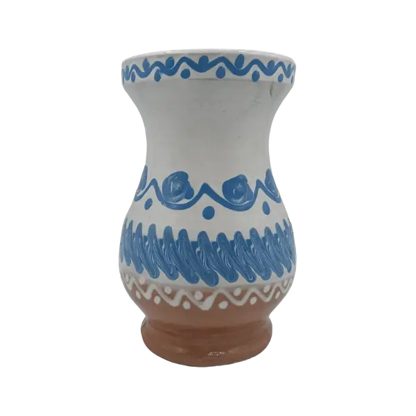 Vaza din ceramica de Horezu lucrata manual | model traditional multicolor (15 cm)